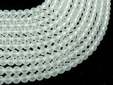 Matte Clear Quartz Beads, 6mm, Round Beads-BeadBasic