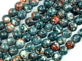 Rain Flower Stone, Gray, 10mm Round Beads-BeadBasic