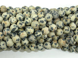 Matte Dalmation Jasper Beads, 6mm Round Beads-BeadBasic