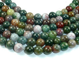 Indian Agate Beads, Fancy Jasper Beads, 12mm-BeadBasic