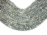 Gray Picture Jasper Beads, 8mm Faceted Round Beads-BeadBasic