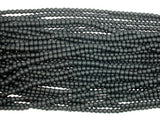 Matte Black Stone, 4.5mm Round Beads-BeadBasic