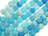 Frosted Matte Agate - Sea Blue, 10mm Round Beads-BeadBasic
