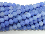 Frosted Matte Agate - Blue, 6mm Round Beads-BeadBasic