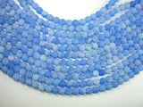 Frosted Matte Agate - Blue, 8mm Round Beads-BeadBasic