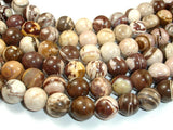 Brown Zebra Jasper Beads, 12mm Round Beads-BeadBasic